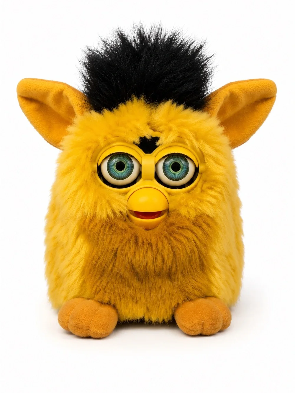 VTG 1999  Furby Plush with Black Hair and Blue Eyes NWT Y2K